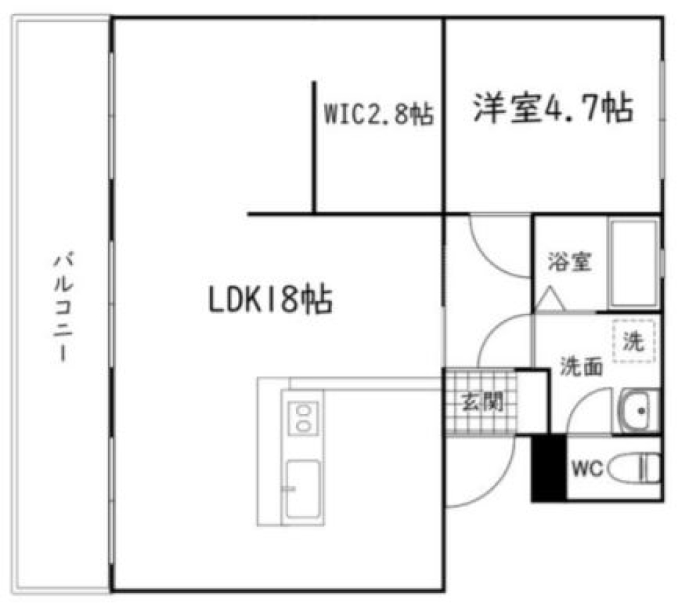 圧倒的…対面…キッチンの間取り図