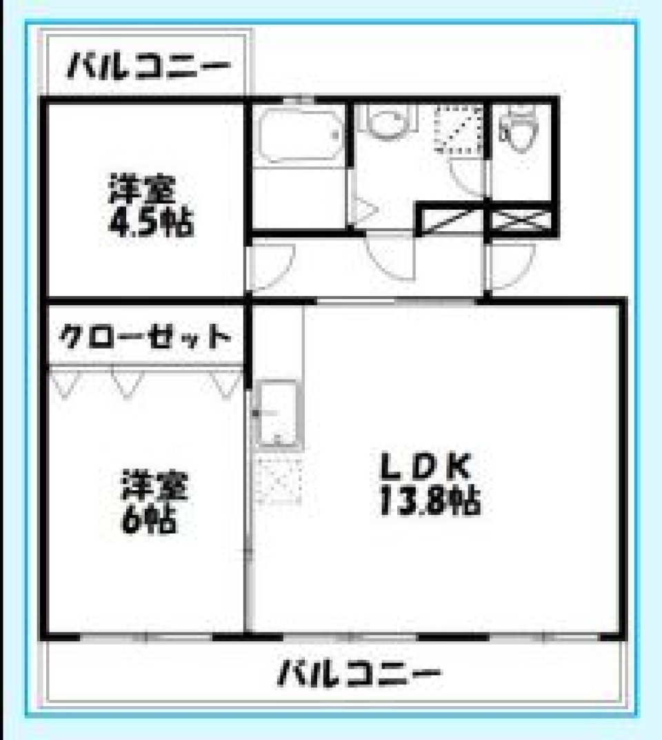 純白のお部屋に包まれての間取り図