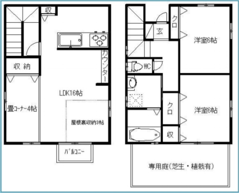 属性もりもり、庭付きヒミツキチの間取り図