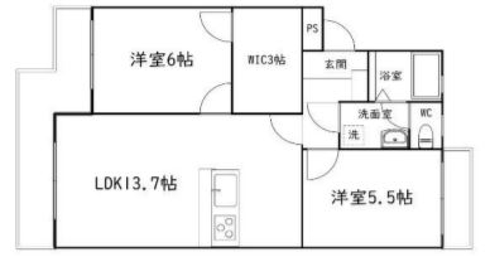 扉の向こうには、、、の間取り図