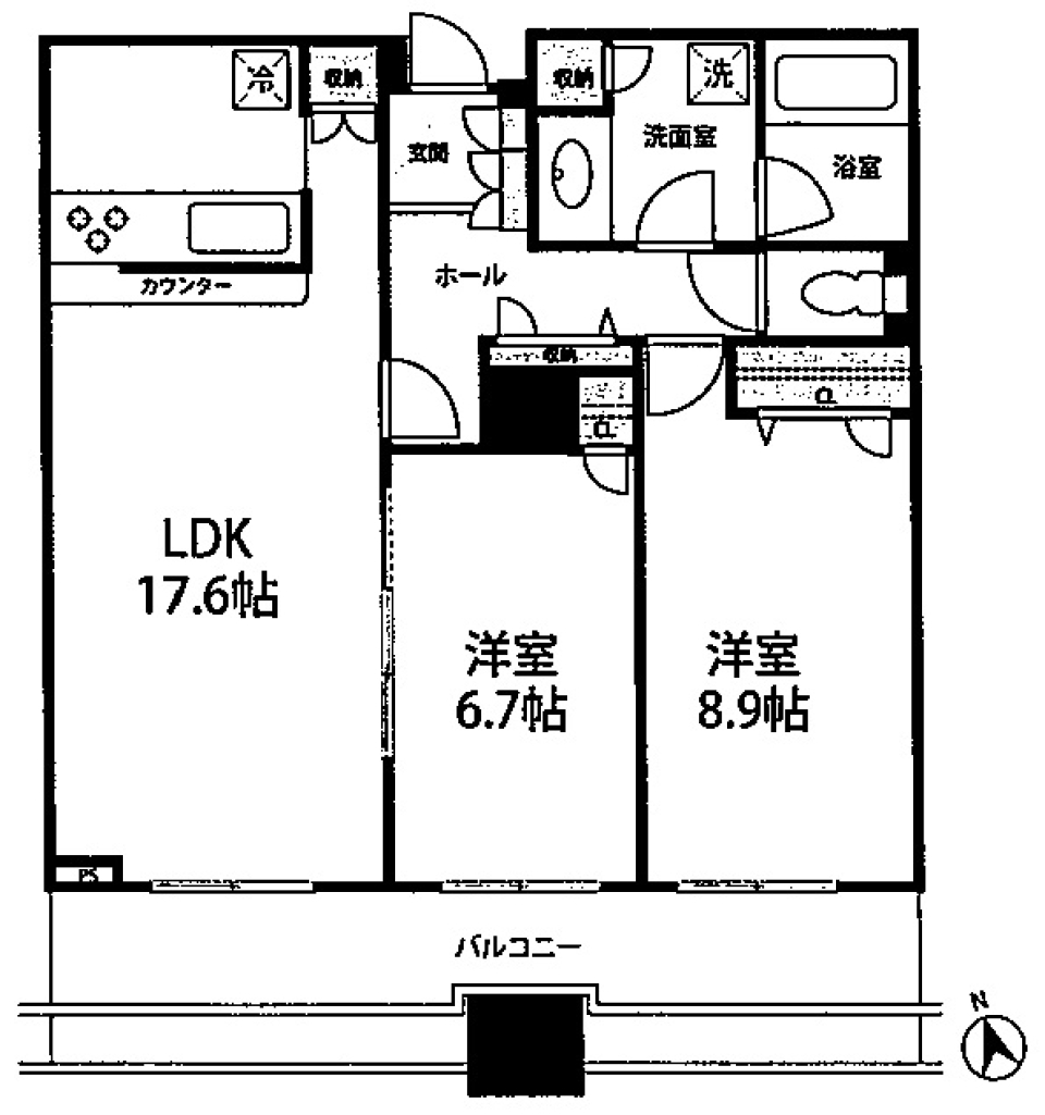 駅前シンボル、タワーマンション。の間取り図