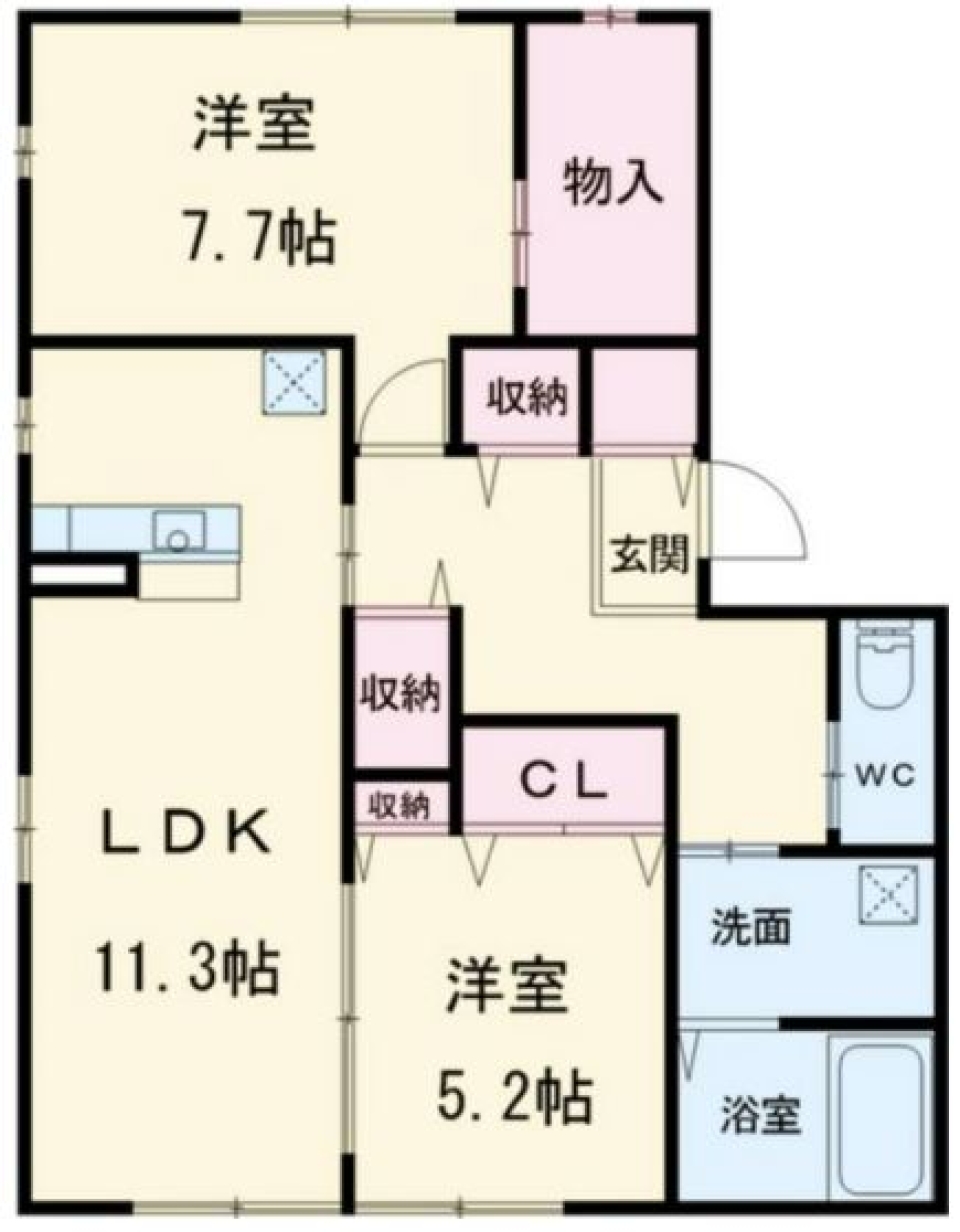 どうも、収納の鬼です。の間取り図