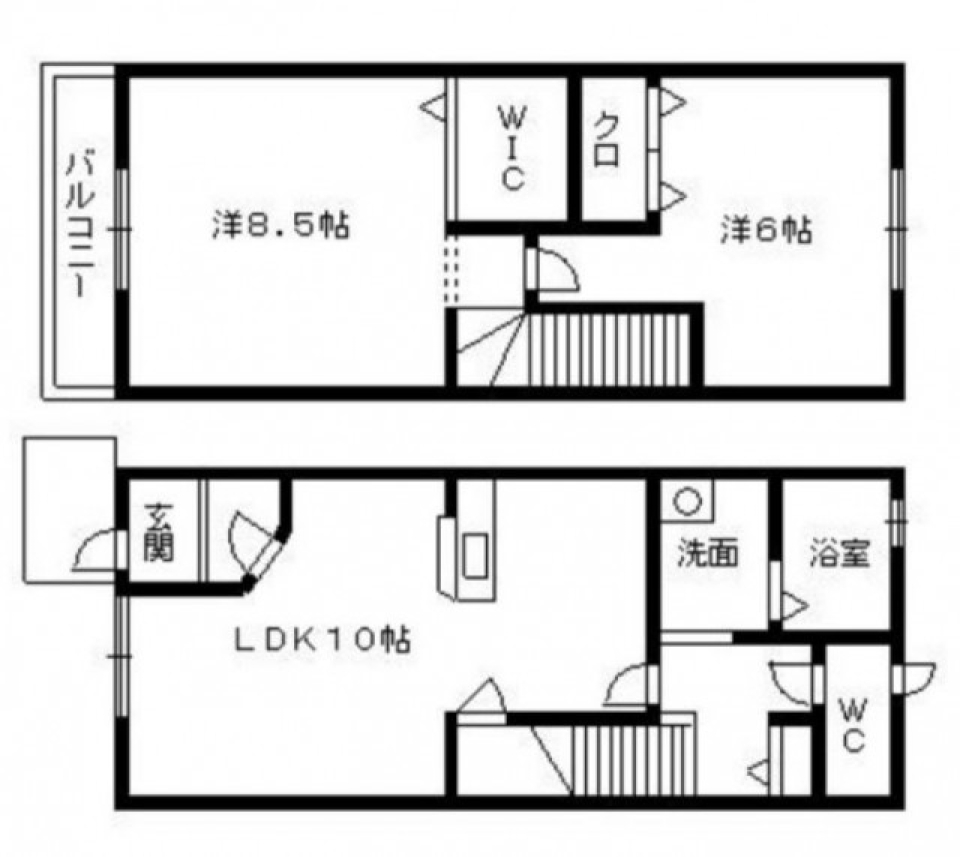 白くてキレイなお部屋に住みたい！の間取り図