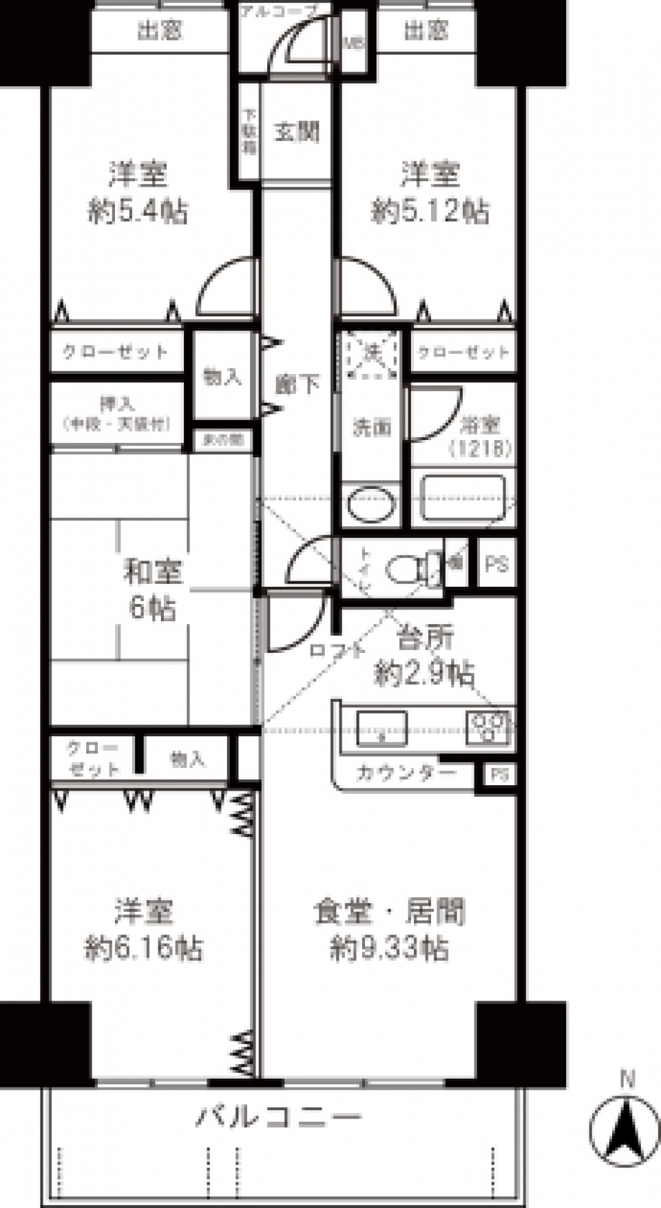 家族の大好きな場所の間取り図