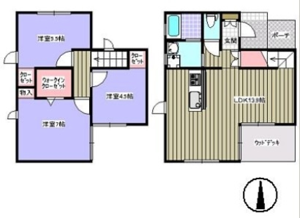 ペットも人も集まるお家の間取り図