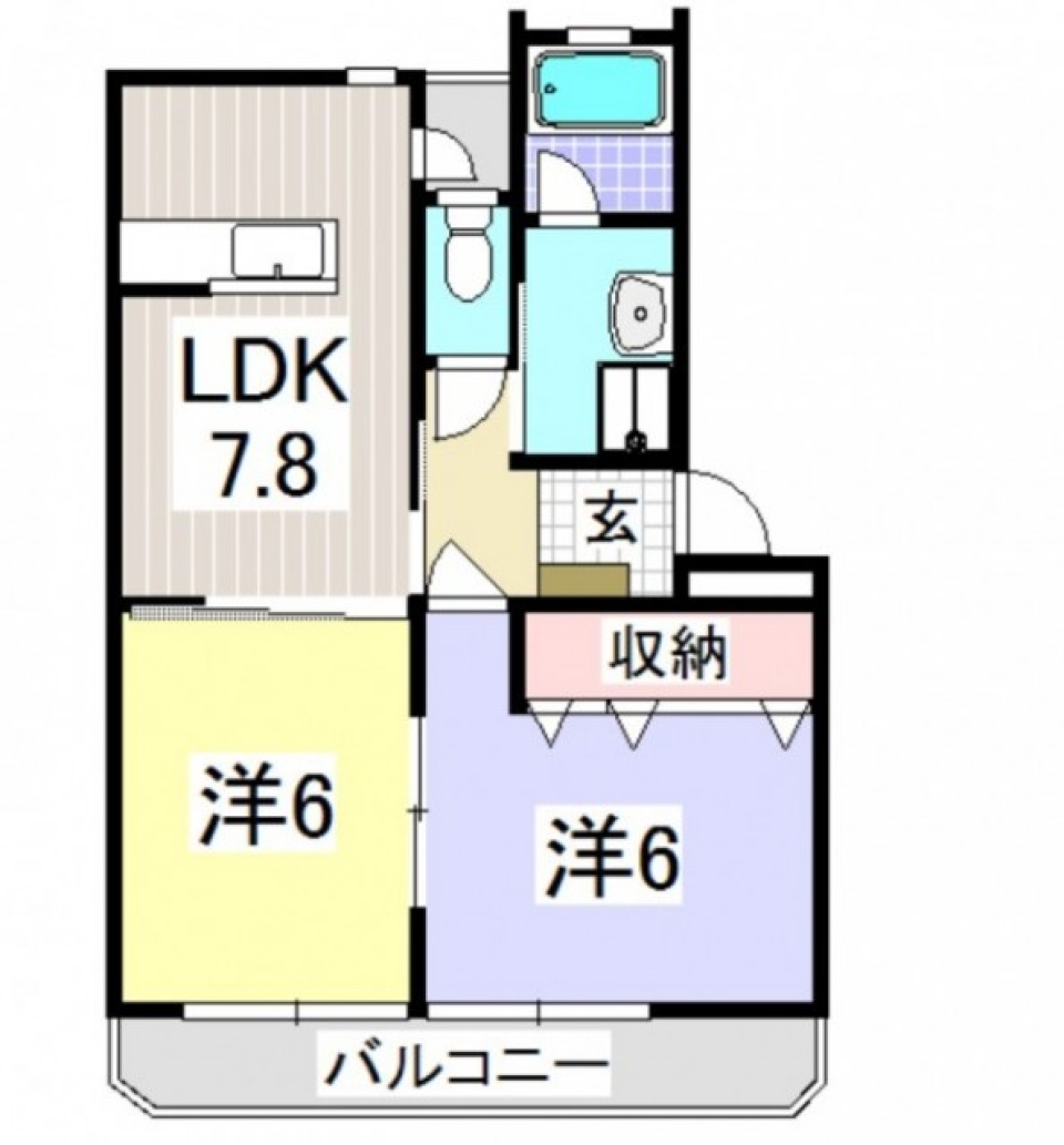 ちょっぴりコンパクトな2LDK。