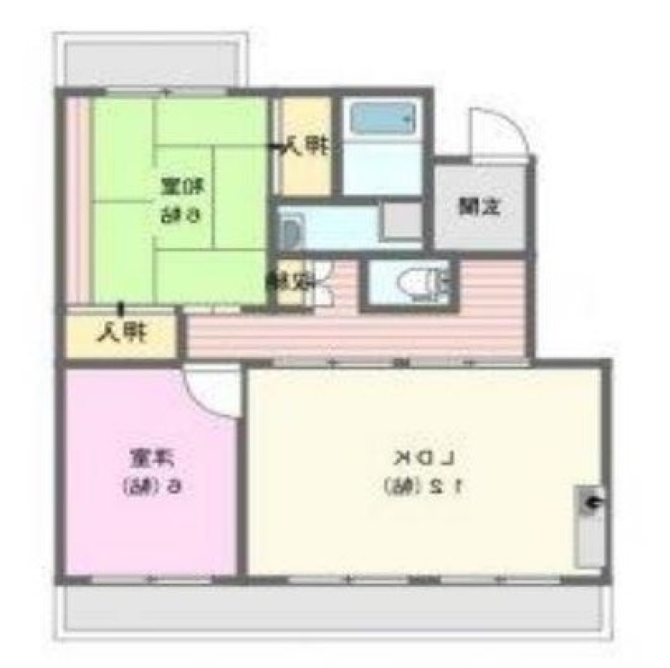 眺めが良好！ペットと暮らす。うちは個性派２LDK。の間取り図