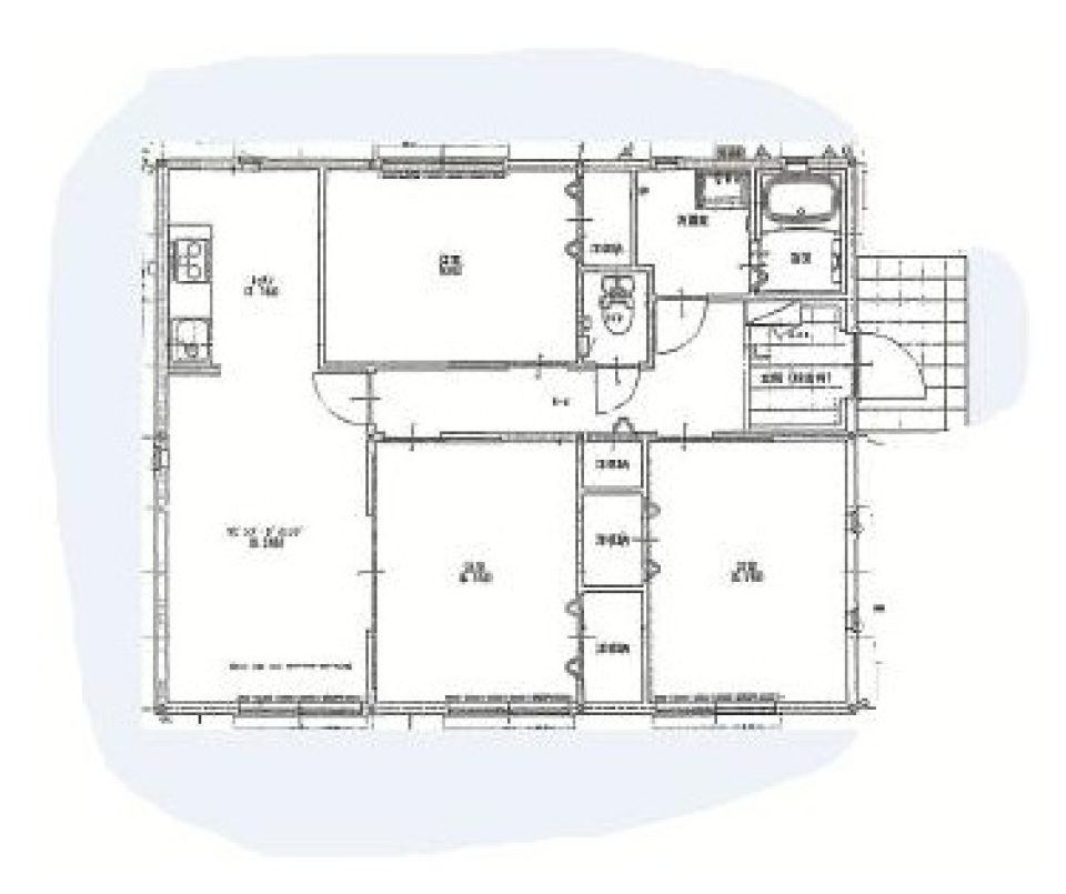 あっちに平屋、こっちも平屋。の間取り図