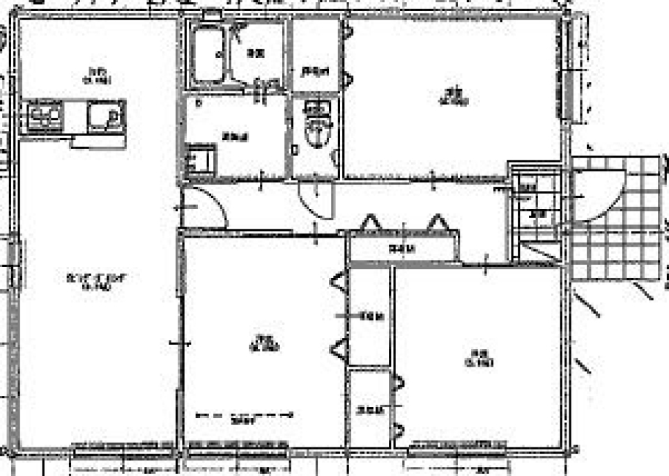 平屋戸建ての「み・りょ・く」の間取り図