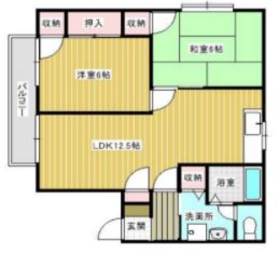 丘の上　パステルブルーの間取り図