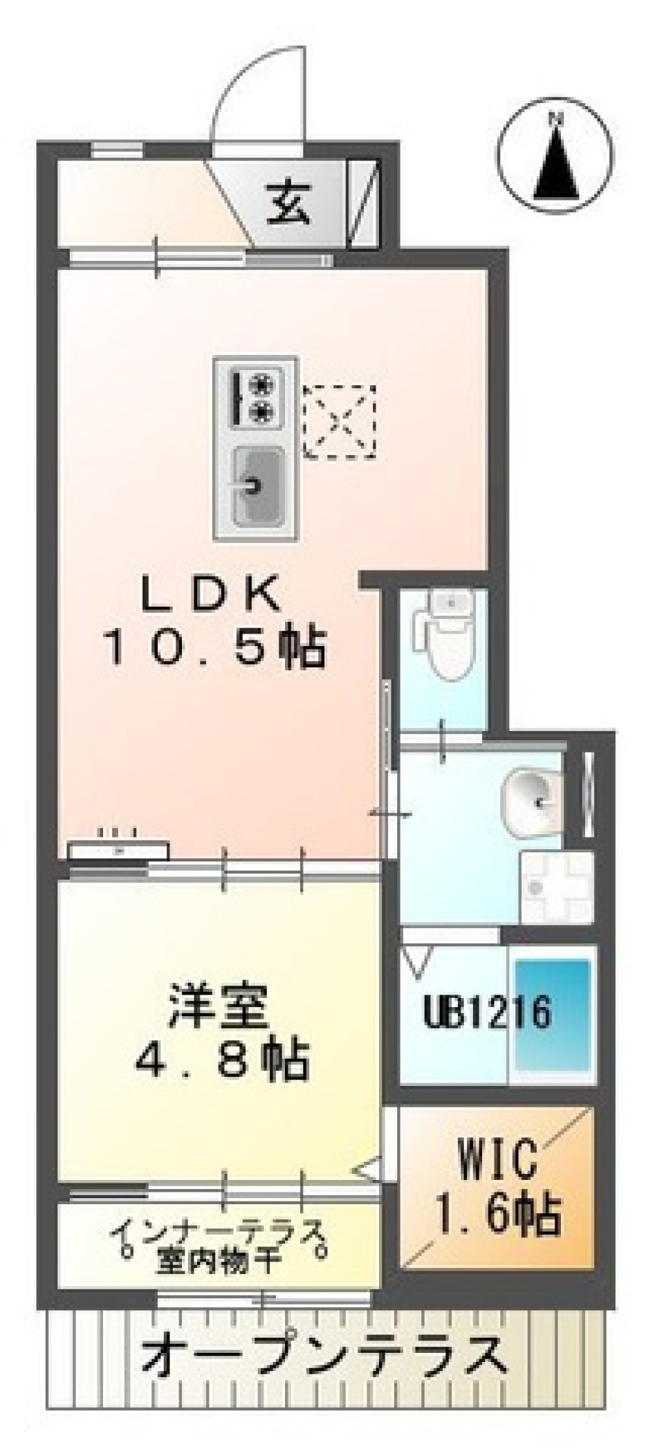 キッチンよ！何故に貴方はここに...。の間取り図