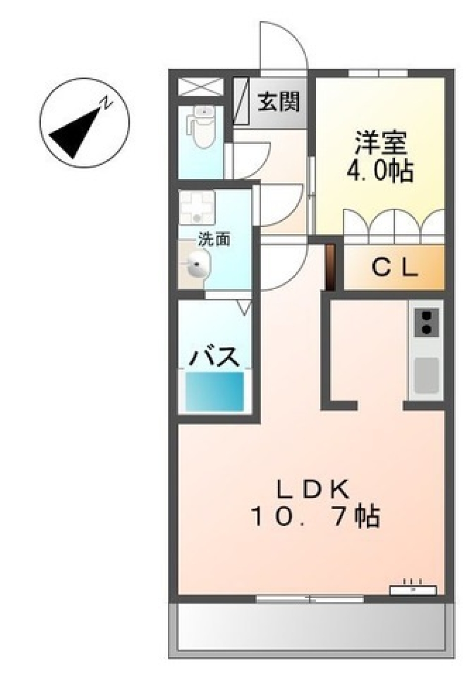 キッチン小部屋。の間取り図