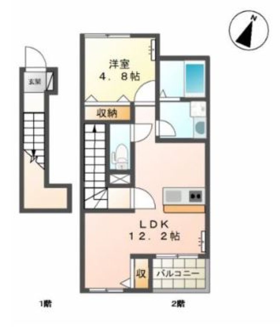 WHITE IWATAの間取り図