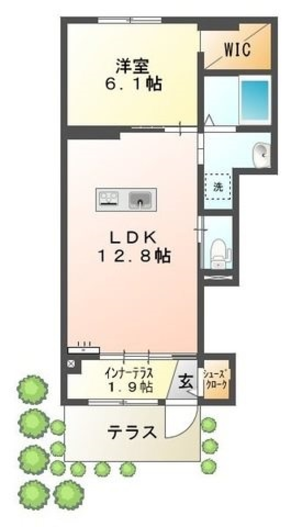 【ペット可】彩あふれる暮らしをあなたにの間取り図