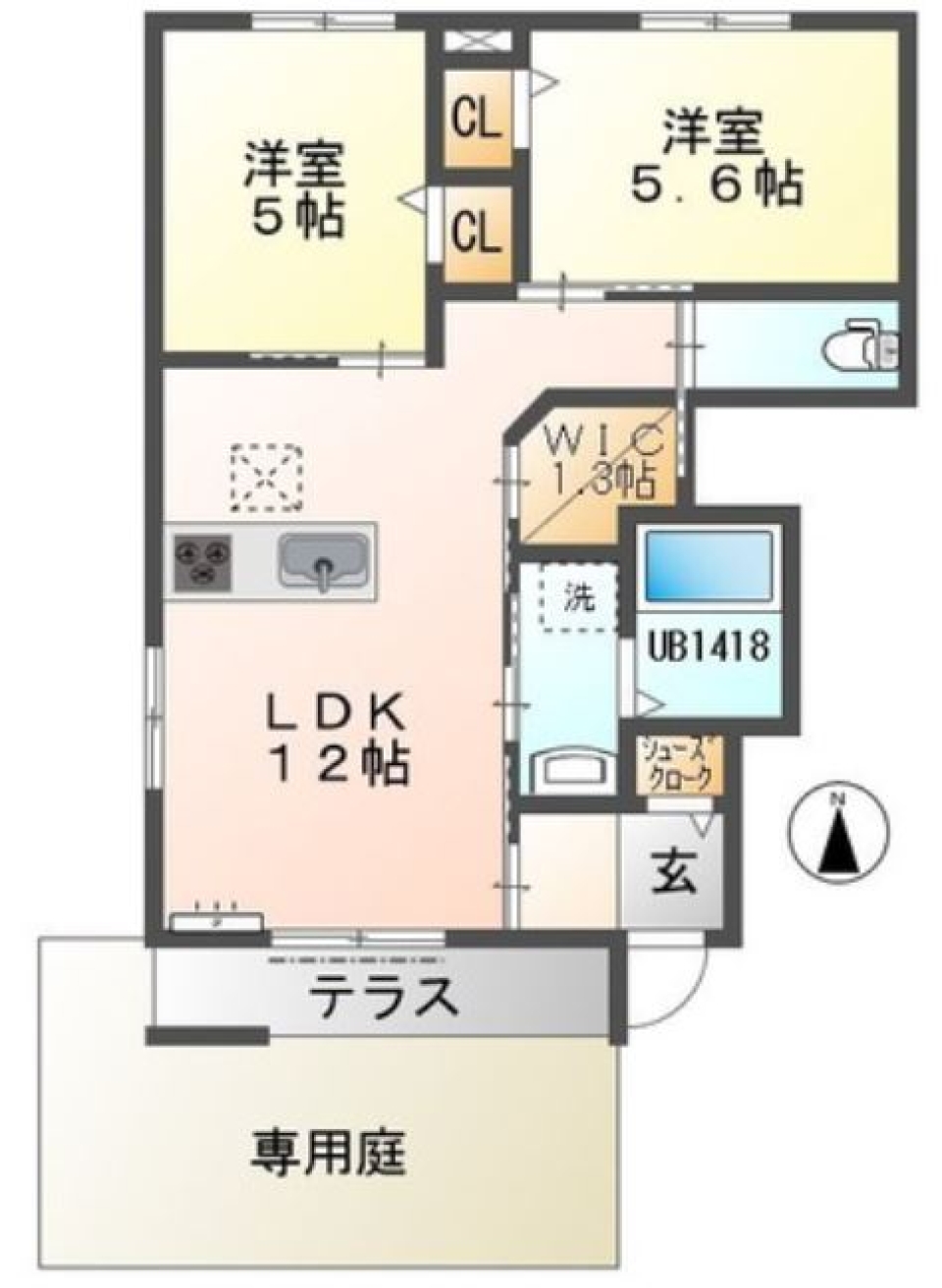 お庭で遊べる季節が待ち遠しい...！の間取り図