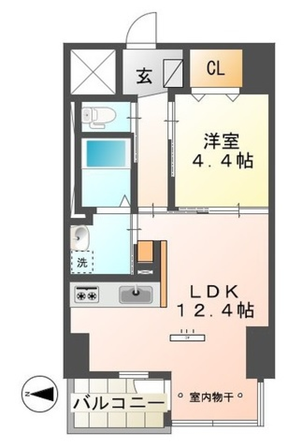 駅チカ！セキュリティ◎の間取り図