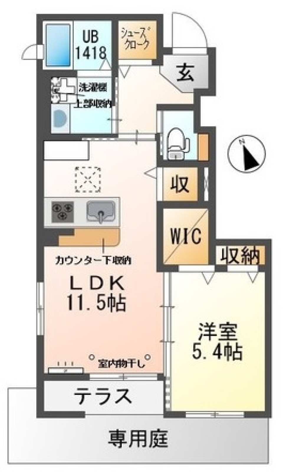 広々お庭のある暮らしの間取り図