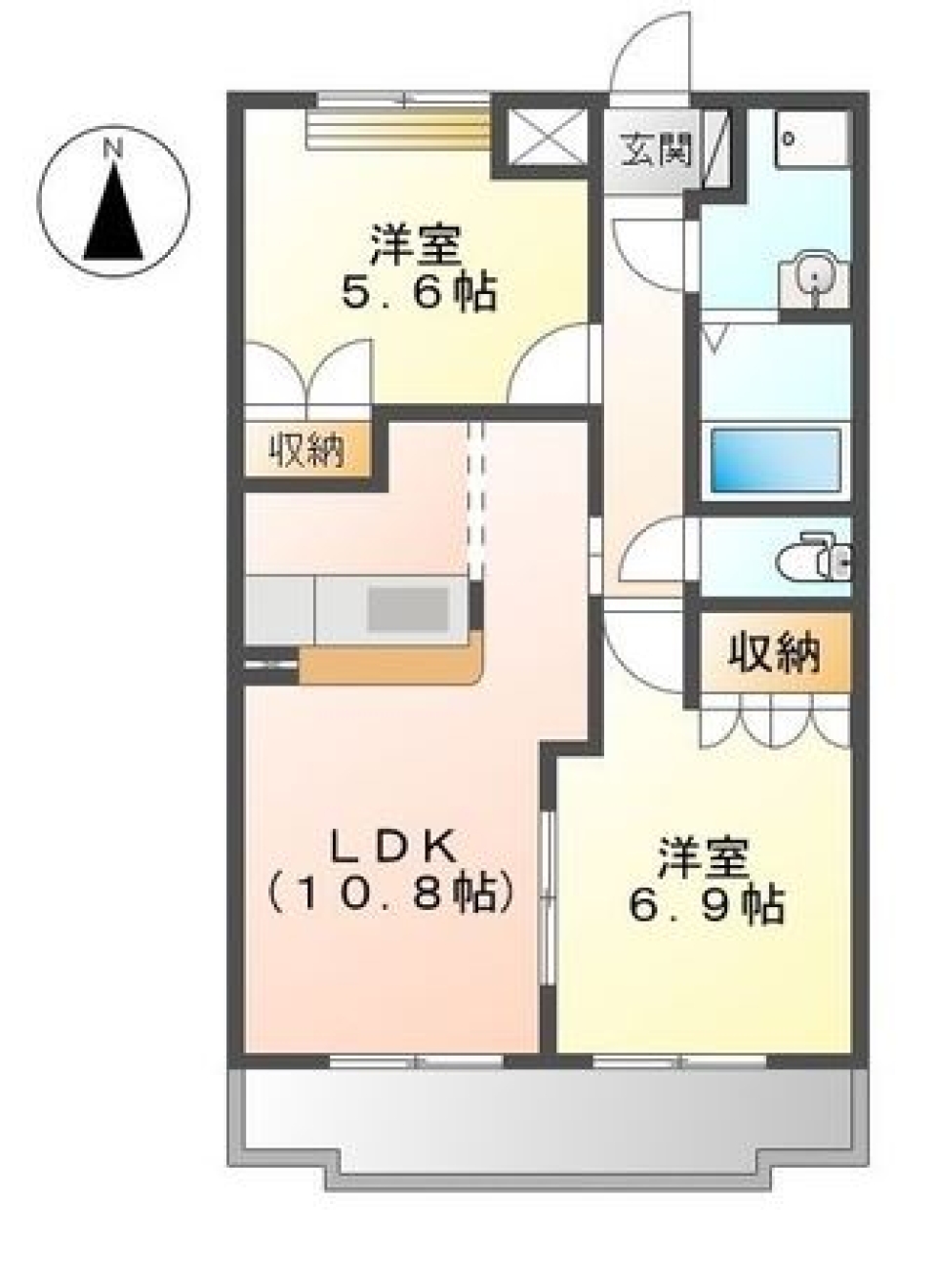 【ペット可】愛犬とお出かけしよう！の間取り図