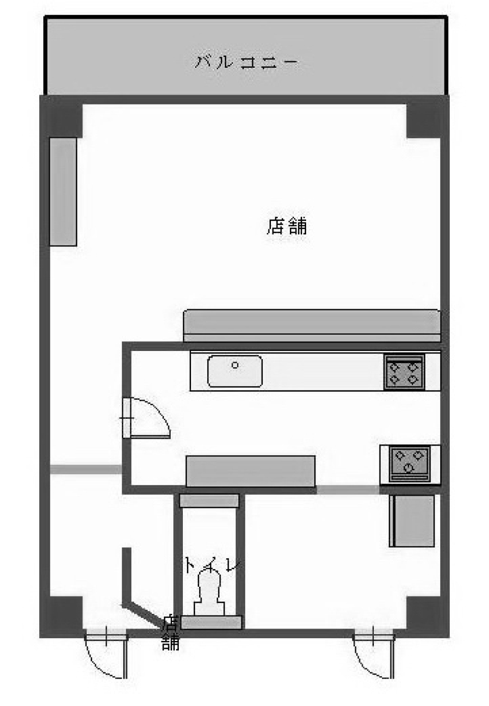 街中の好立地！居ぬきカフェ。の間取り図