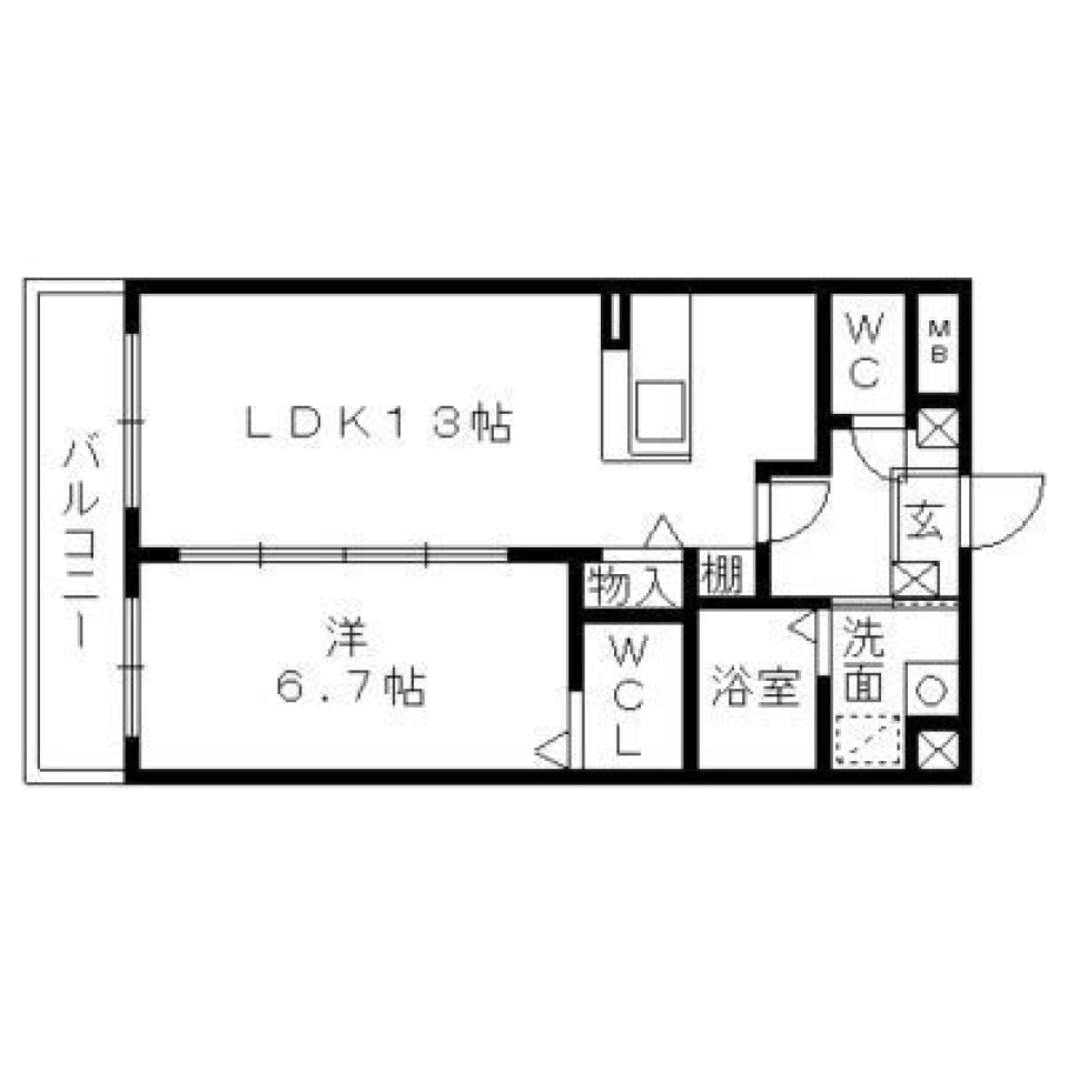 赤電を眺めながら、ゆったりと。の間取り図