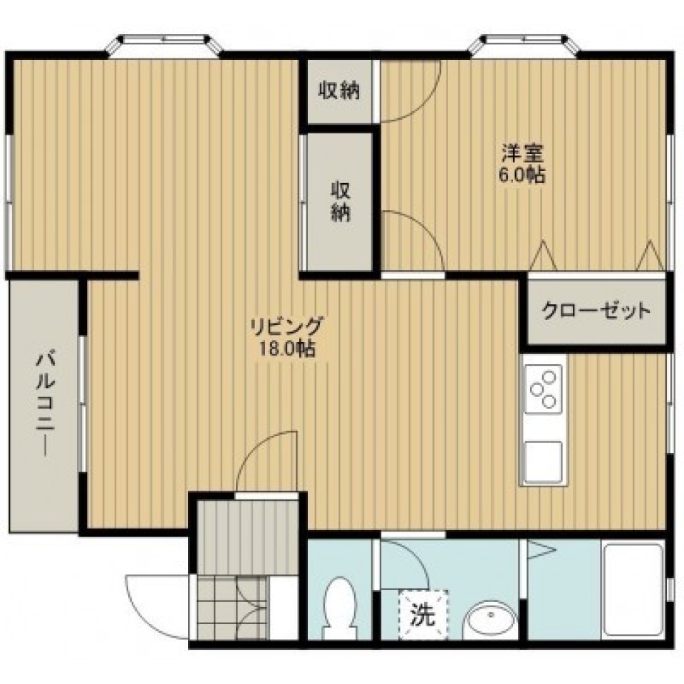 CALIFORNIA ROOMの間取り図