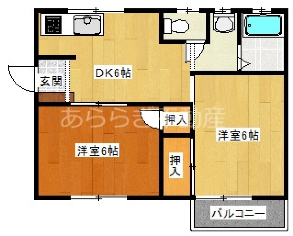 【ペット可】レトロモダンなライフスタイルを貴女にの間取り図