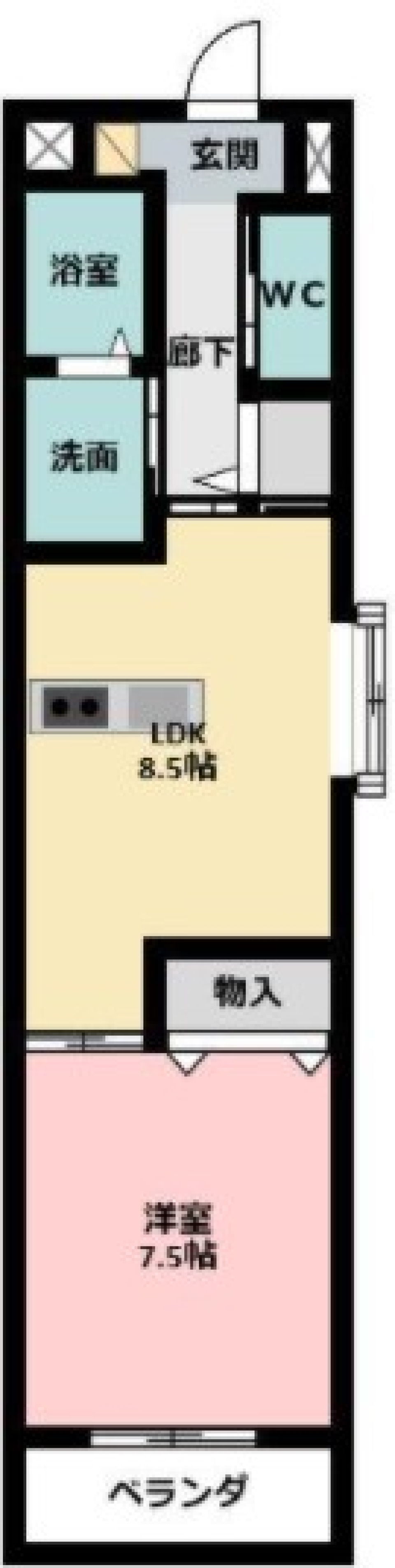 はじまりの1LDK、はじめての1LDKの間取り図