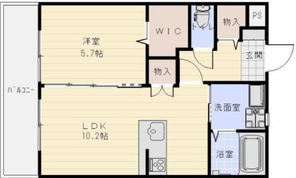 白黒つけちゃう系ルーム。の間取り図