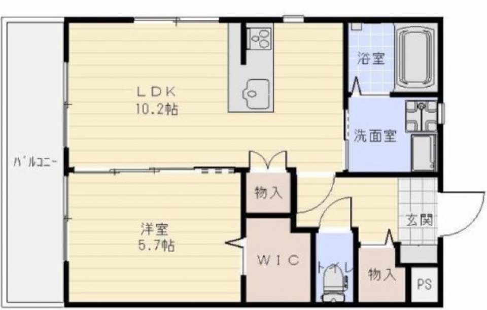 シンプルかつオシャレにの間取り図