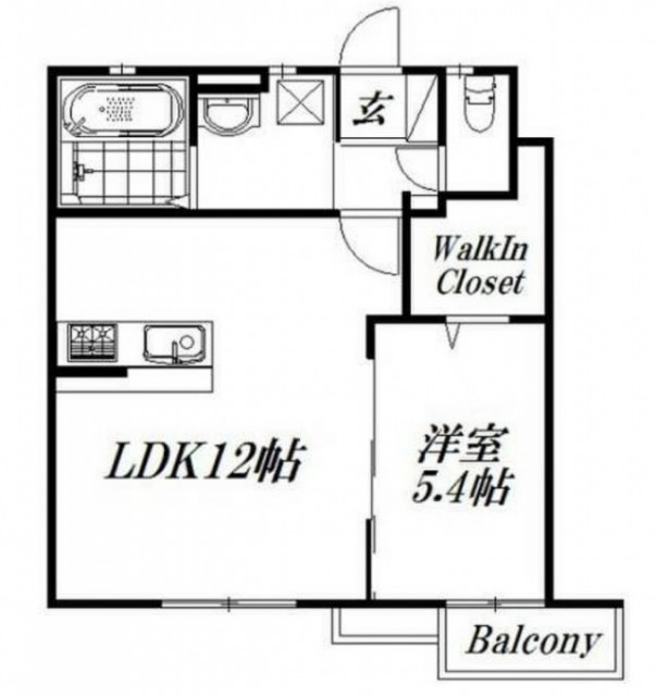 間取りは1LDK 