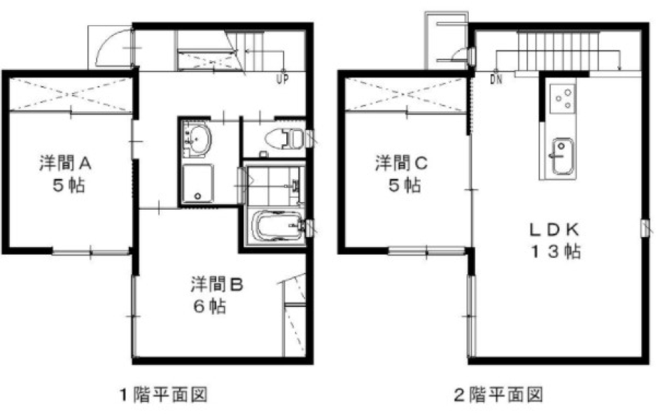 感性を育む空と緑を感じるお家の間取り図