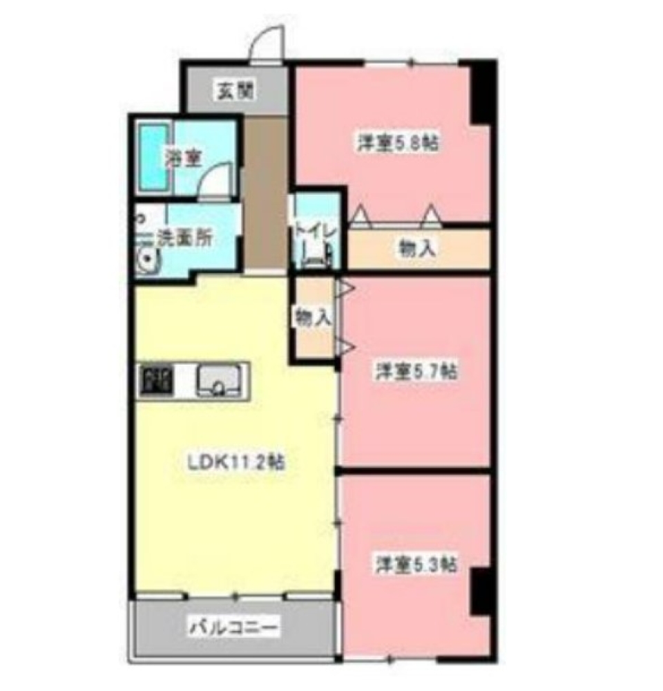 【ペット可】緑いっぱい。わんこものびのびの間取り図