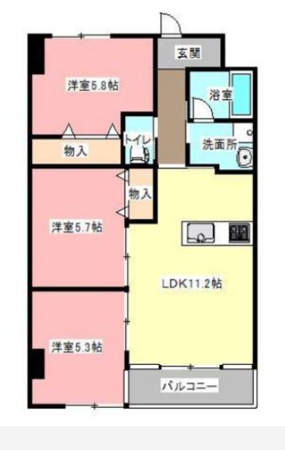 【ペット可】夏を感じての間取り図