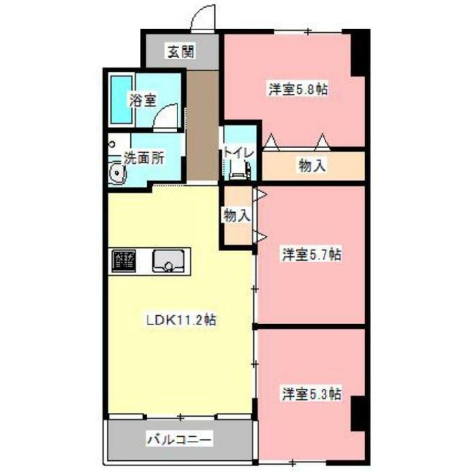 森から小鳥　川からせせらぎの間取り図