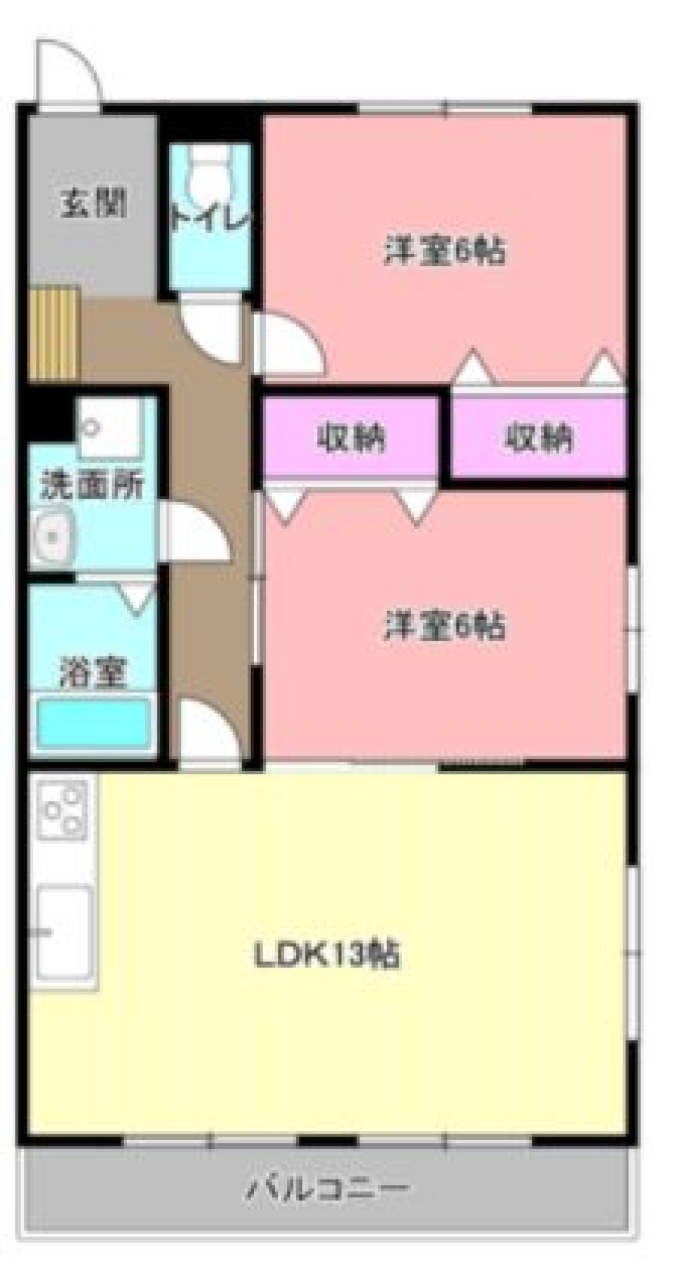 リノベーションにて開放感最高！の間取り図