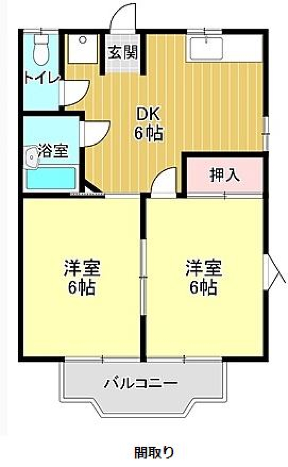 壁紙にこだわりましたの間取り図