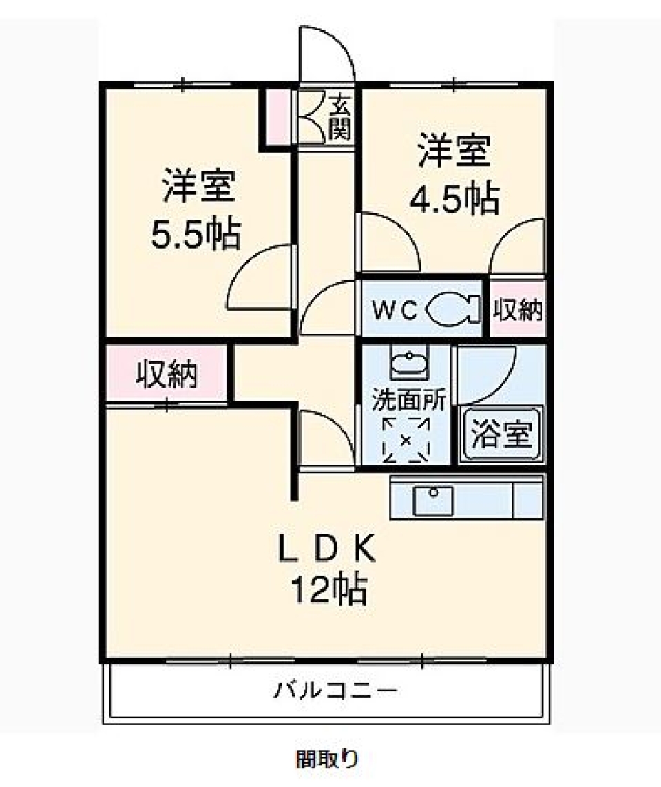 駅まで歩けるよ！の間取り図