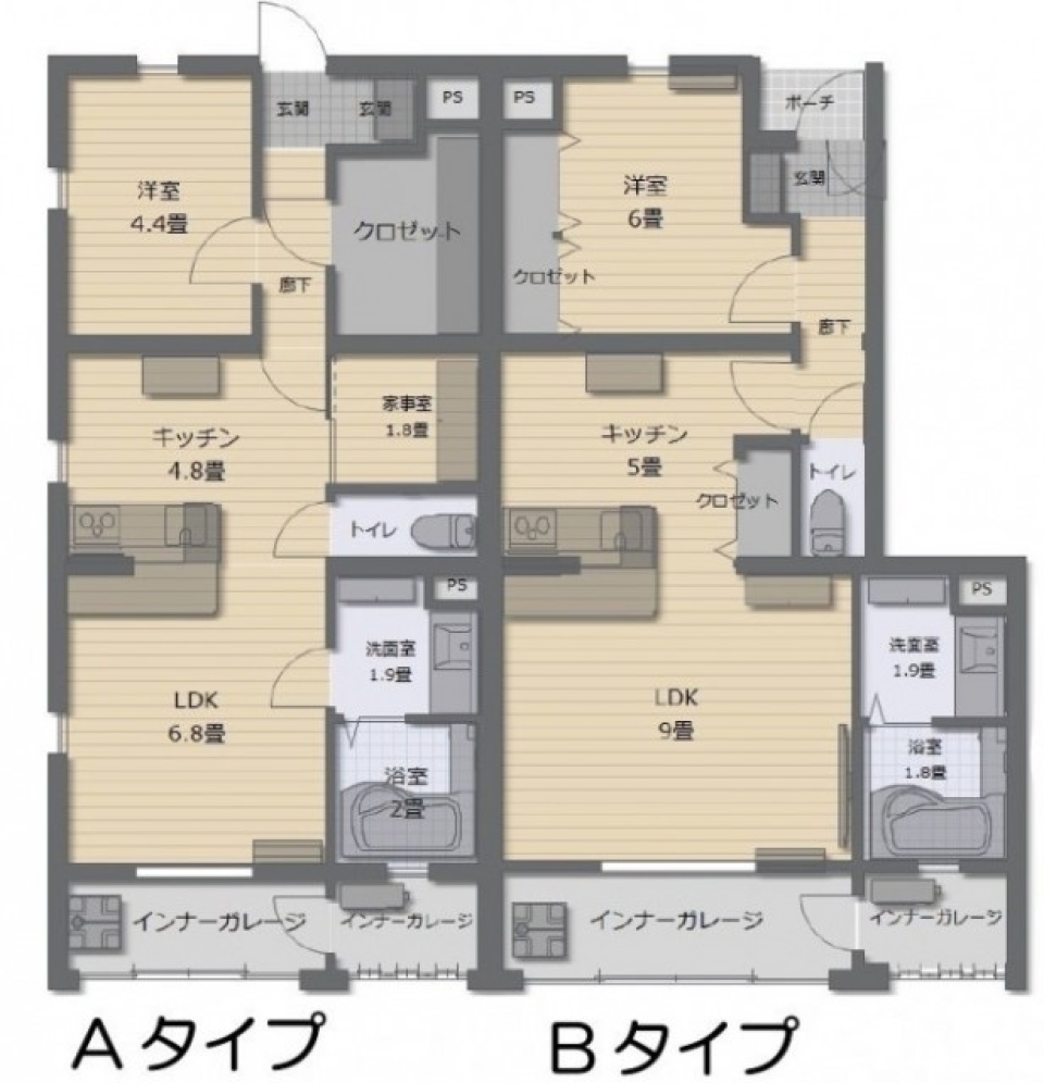 【新築】磐田のおしゃれマンションの間取り図