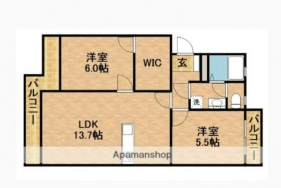 無駄な隙間がなく、バランスのいい緻密な間取り。