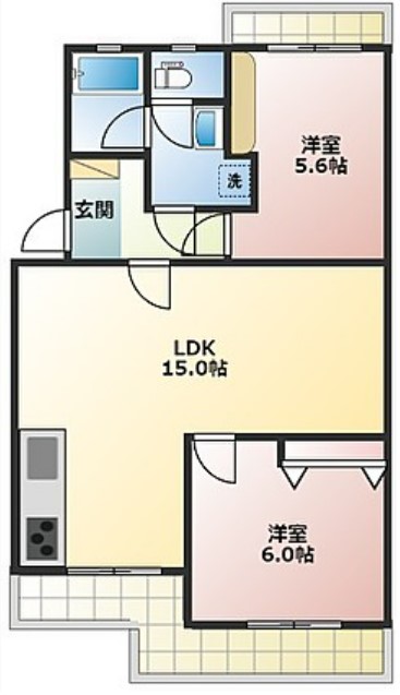 間取りは2LDK