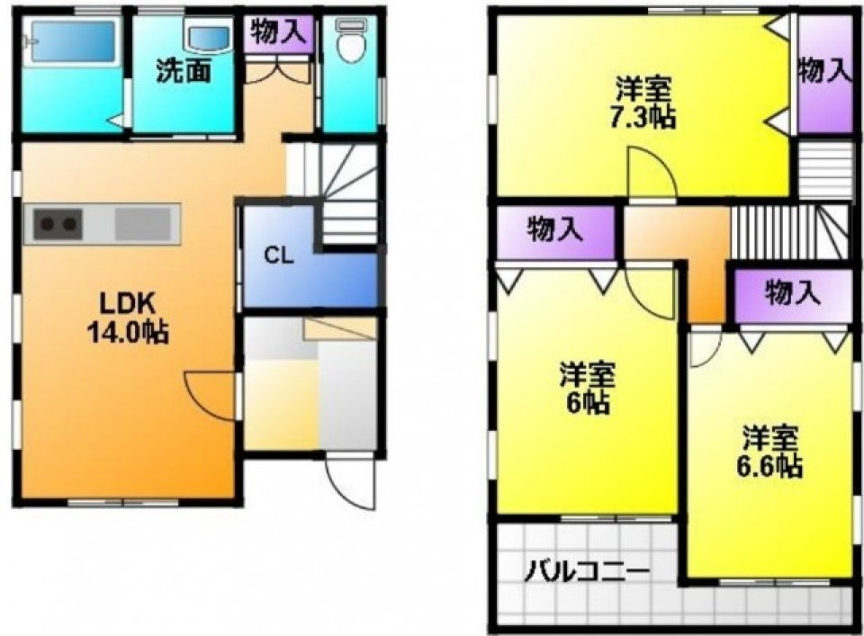 家族みんなで綺麗なおうち。の間取り図