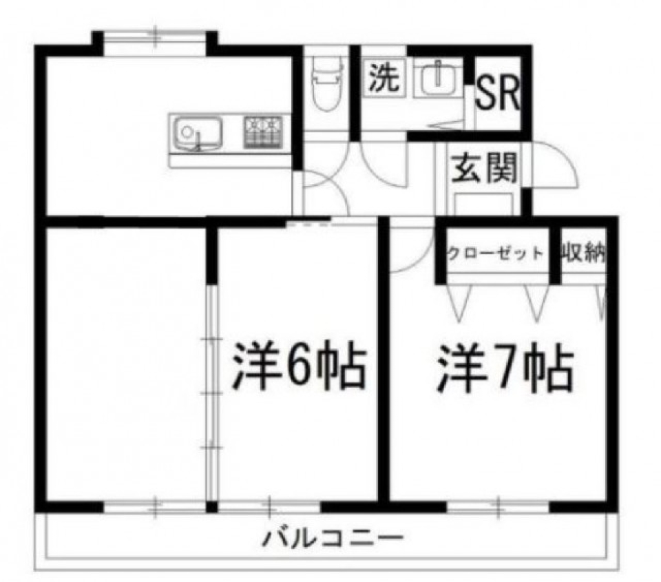 美味しい料理をここからの間取り図