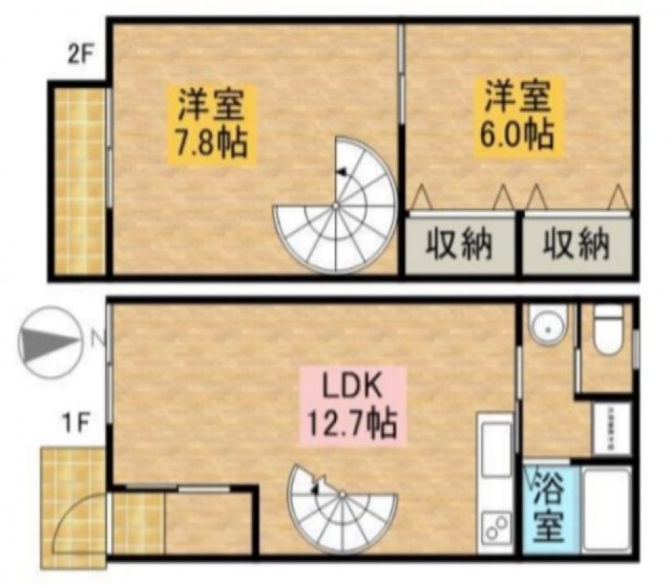 ※螺旋階段を登るのは選ばれた勇者のみ。の間取り図