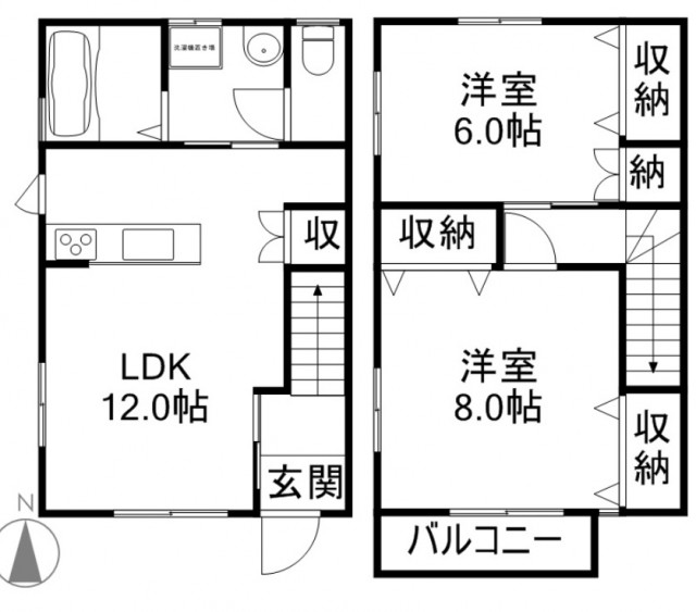 間取りはこちら。