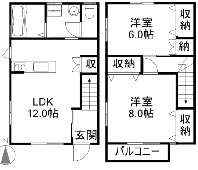 間取りはこちら。