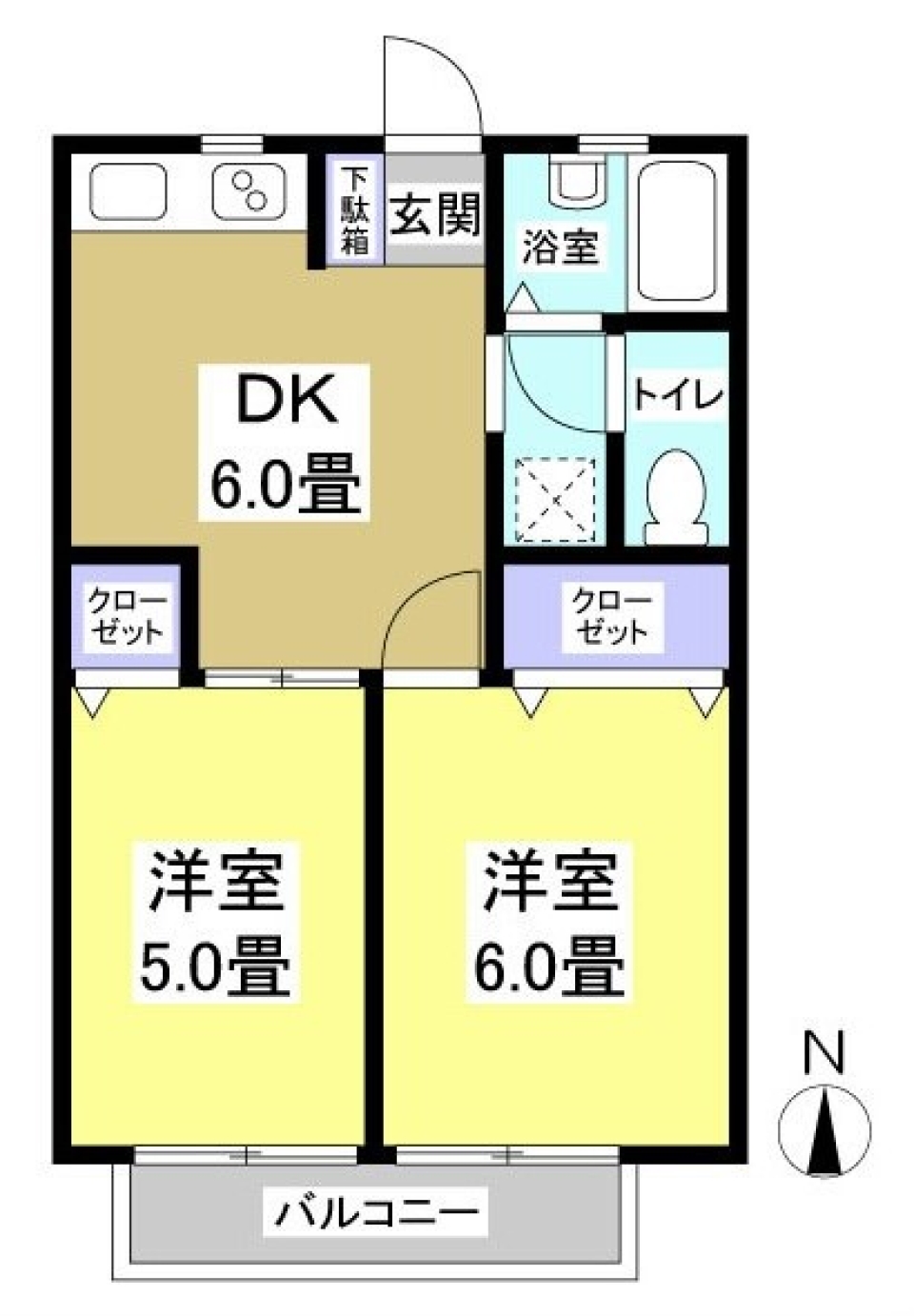 シンプルな自然な暮らしの間取り図