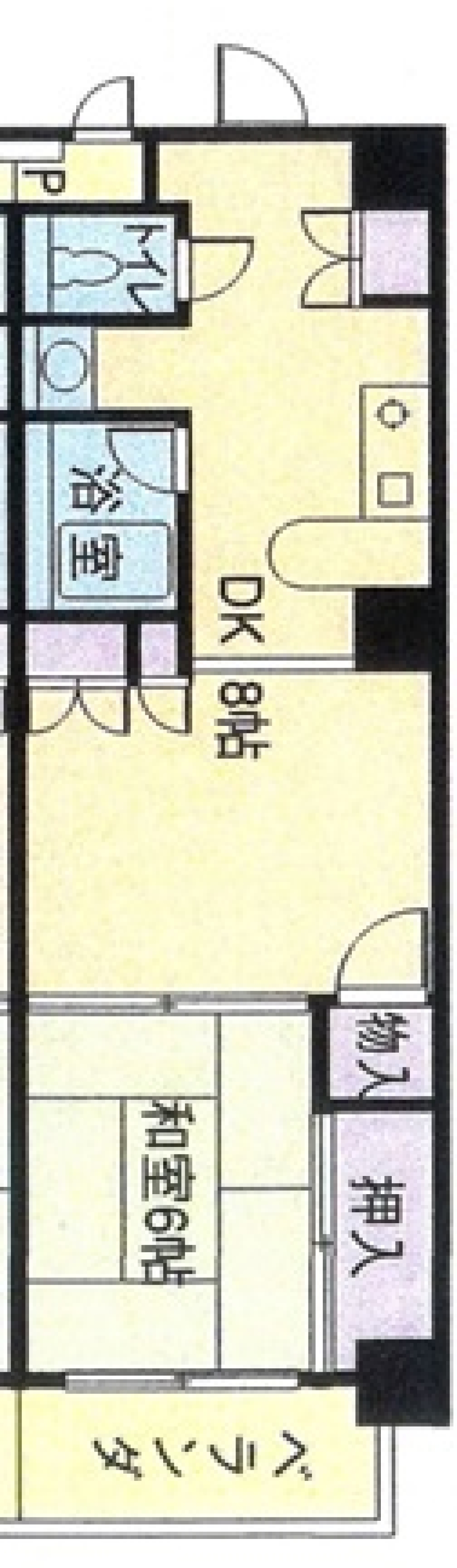 空と芝生と畳とバイオレットの間取り図