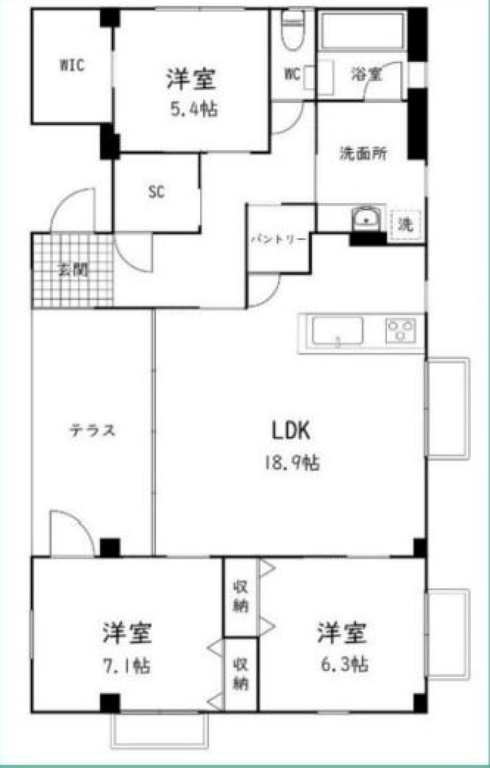 うつくしの棲み家の間取り図