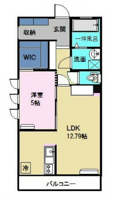 間取りはシンプルな1LDK 