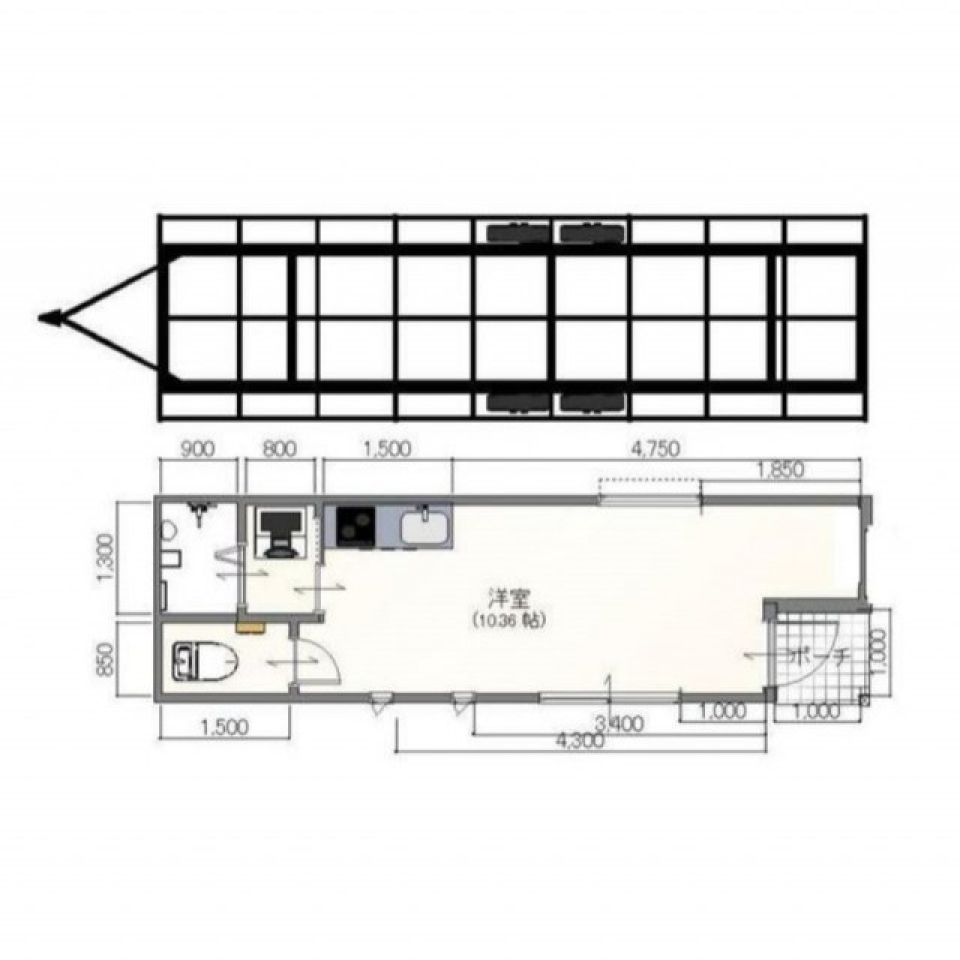 憧れのトレーラーハウス【購入もご相談可！】の間取り図